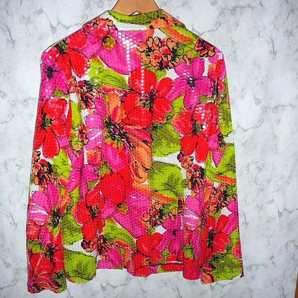 Laura Ashley Jacket Pink Floral Size L - Picture 6 of 8